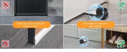 Wireless Door Stop Alarm System 120dB Wedge Security Floor Door Stops Home Doorstop Preasure Alarm