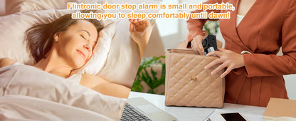 Wireless Door Stop Alarm System 120dB Wedge Security Floor Door Stops Home Doorstop Preasure Alarm